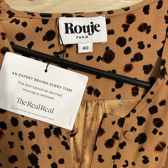 EUC ROUJE ONDINE LEOPARD DRESS - Picture 4 of 5